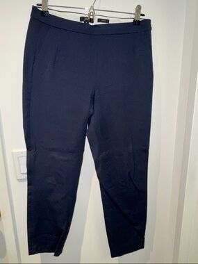 J. Crew Dark Navy Straight-Leg Pull-On Pants